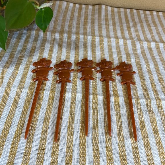 Vintage Trader Vic's Menehunes Swizzle StickStirrer Bundle of 5 Collectables